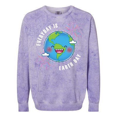 Cute Everyday Is Earth Day Climate Change Awareness Gift Colorblast Crewneck Sweatshirt