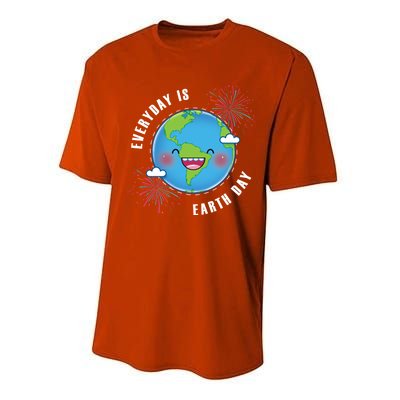 Cute Everyday Is Earth Day Climate Change Awareness Gift Performance Sprint T-Shirt