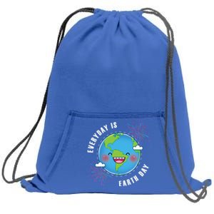 Cute Everyday Is Earth Day Climate Change Awareness Gift Sweatshirt Cinch Pack Bag