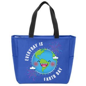 Cute Everyday Is Earth Day Climate Change Awareness Gift Zip Tote Bag