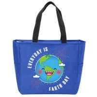 Cute Everyday Is Earth Day Climate Change Awareness Gift Zip Tote Bag