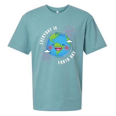 Cute Everyday Is Earth Day Climate Change Awareness Gift Sueded Cloud Jersey T-Shirt