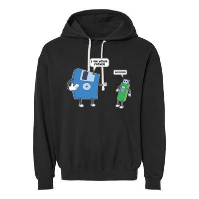 Computer Engineering I Men Father Son Floppy Disk Engineer Short Sleeve Garment-Dyed Fleece Hoodie