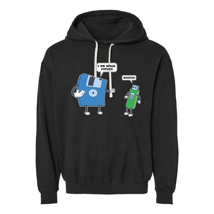 Computer Engineering I Men Father Son Floppy Disk Engineer Short Sleeve Garment-Dyed Fleece Hoodie