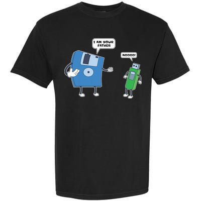 Computer Engineering I Men Father Son Floppy Disk Engineer Short Sleeve Garment-Dyed Heavyweight T-Shirt