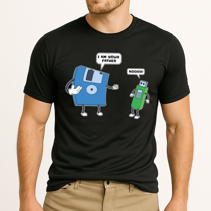 Computer Engineering I Men Father Son Floppy Disk Engineer Short Sleeve Performance Shirt