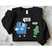 Computer Engineering I Men Father Son Floppy Disk Engineer Short Sleeve Sweatshirt