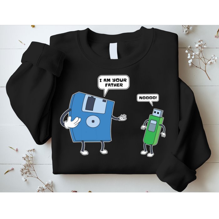 Computer Engineering I Men Father Son Floppy Disk Engineer Short Sleeve Sweatshirt