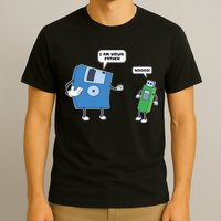 Computer Engineering I Men Father Son Floppy Disk Engineer Short Sleeve T-Shirt