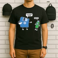 Computer Engineering I Men Father Son Floppy Disk Engineer Short Sleeve T-Shirt