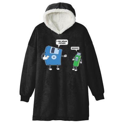 Computer Engineering I Men Father Son Floppy Disk Engineer Short Sleeve Hooded Wearable Blanket