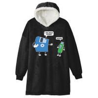 Computer Engineering I Men Father Son Floppy Disk Engineer Short Sleeve Hooded Wearable Blanket