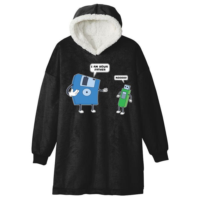 Computer Engineering I Men Father Son Floppy Disk Engineer Short Sleeve Hooded Wearable Blanket