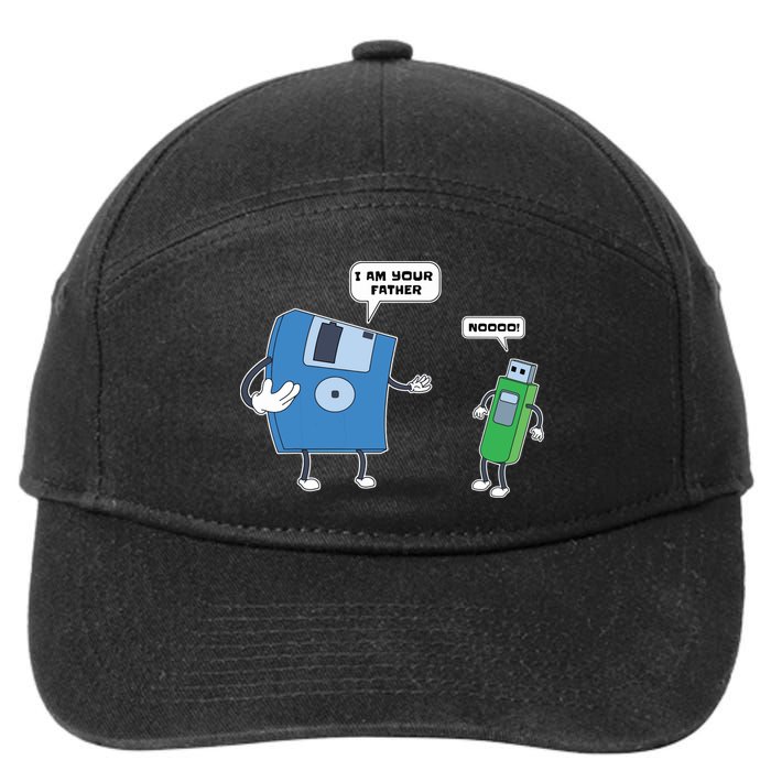 Computer Engineering I Men Father Son Floppy Disk Engineer Short Sleeve 7-Panel Snapback Hat