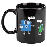 Computer Engineering I Men Father Son Floppy Disk Engineer Short Sleeve 11oz C Handle Ceramic Mug