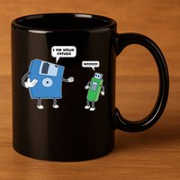 Computer Engineering I Men Father Son Floppy Disk Engineer Short Sleeve 11oz C Handle Ceramic Mug