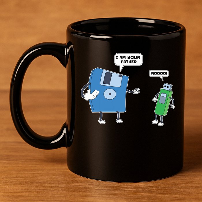 Computer Engineering I Men Father Son Floppy Disk Engineer Short Sleeve 11oz C Handle Ceramic Mug