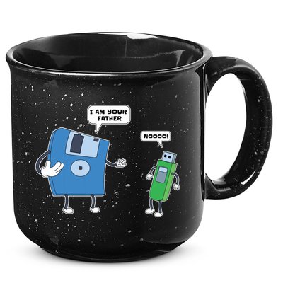 Computer Engineering I Men Father Son Floppy Disk Engineer Short Sleeve 15oz Campfire Ceramic Mug