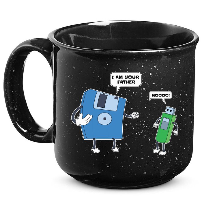 Computer Engineering I Men Father Son Floppy Disk Engineer Short Sleeve 15oz Campfire Ceramic Mug