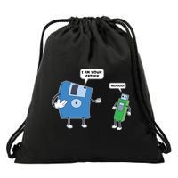 Computer Engineering I Men Father Son Floppy Disk Engineer Short Sleeve Drawstring Bag