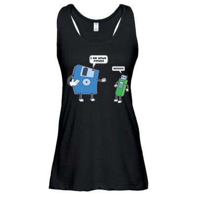 Computer Engineering I Men Father Son Floppy Disk Engineer Short Sleeve Ladies Essential Flowy Tank