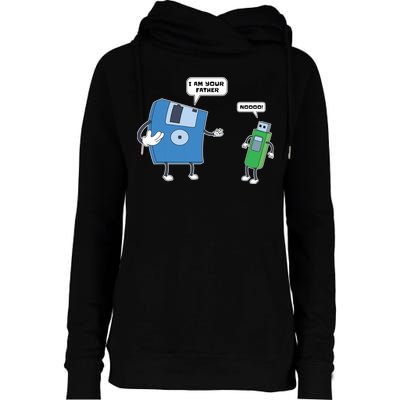Computer Engineering I Men Father Son Floppy Disk Engineer Short Sleeve Womens Funnel Neck Pullover Hood