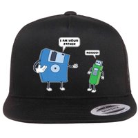 Computer Engineering I Men Father Son Floppy Disk Engineer Short Sleeve Flat Bill Trucker Hat