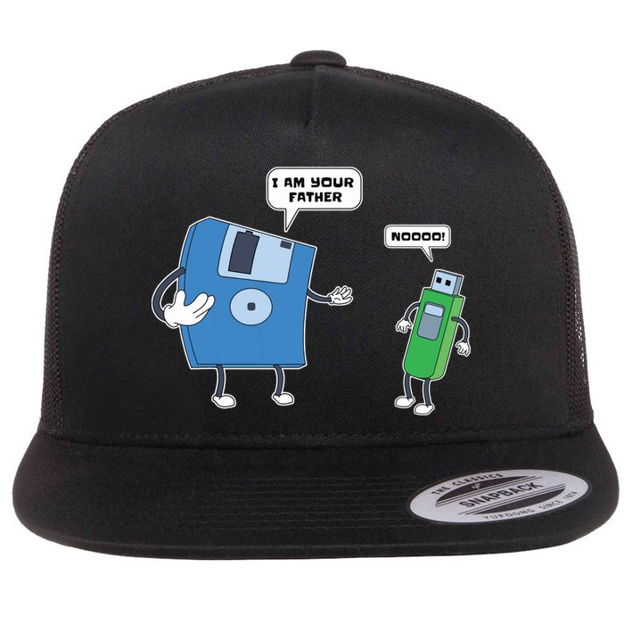 Computer Engineering I Men Father Son Floppy Disk Engineer Short Sleeve Flat Bill Trucker Hat