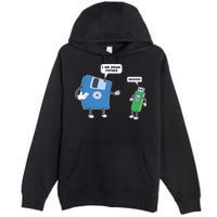 Computer Engineering I Men Father Son Floppy Disk Engineer Short Sleeve Premium Pullover Hoodie