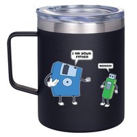 Computer Engineering I Men Father Son Floppy Disk Engineer Short Sleeve 12oz Stainless Steel Coffee Mug