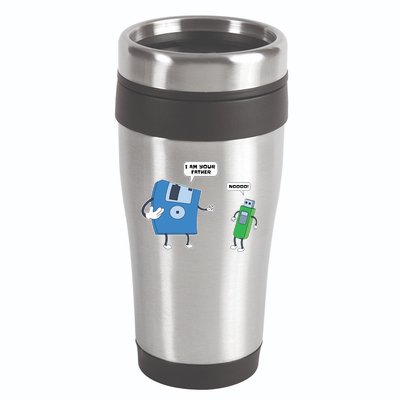 Computer Engineering I Men Father Son Floppy Disk Engineer Short Sleeve 16oz Travel Tumbler