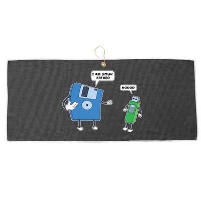 Computer Engineering I Men Father Son Floppy Disk Engineer Short Sleeve Large Microfiber Waffle Golf Towel