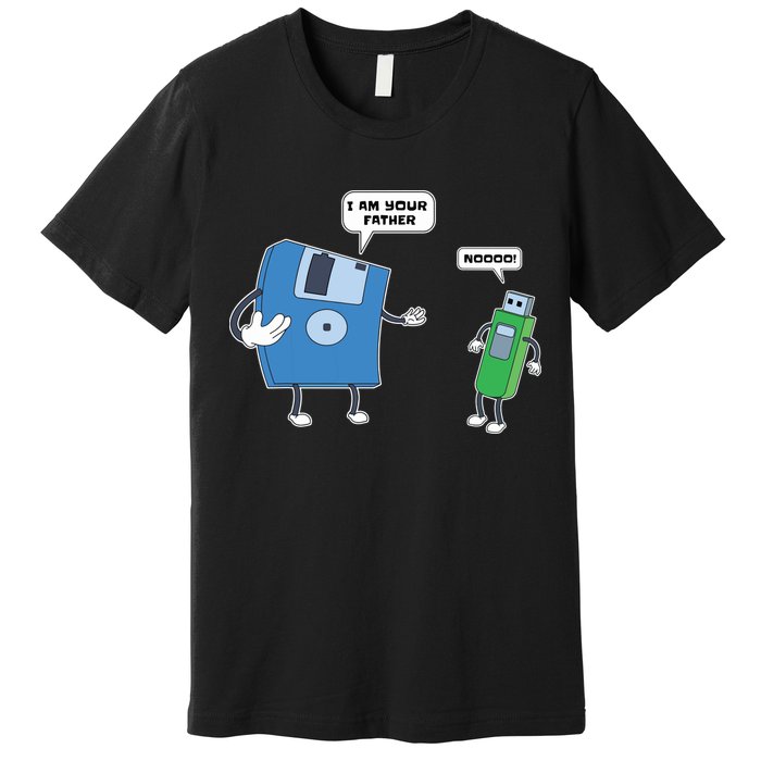 Computer Engineering I Men Father Son Floppy Disk Engineer Short Sleeve Premium T-Shirt