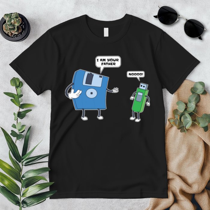 Computer Engineering I Men Father Son Floppy Disk Engineer Short Sleeve Premium T-Shirt