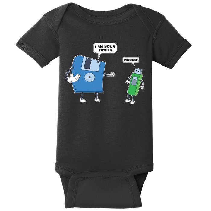 Computer Engineering I Men Father Son Floppy Disk Engineer Short Sleeve Baby Bodysuit