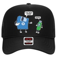 Computer Engineering I Men Father Son Floppy Disk Engineer Short Sleeve Trucker Hat