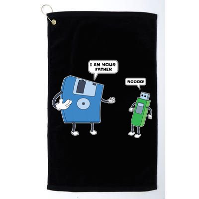 Computer Engineering I Men Father Son Floppy Disk Engineer Short Sleeve Golf Towel