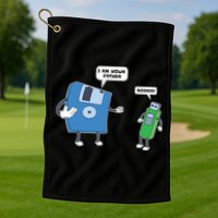 Computer Engineering I Men Father Son Floppy Disk Engineer Short Sleeve Golf Towel