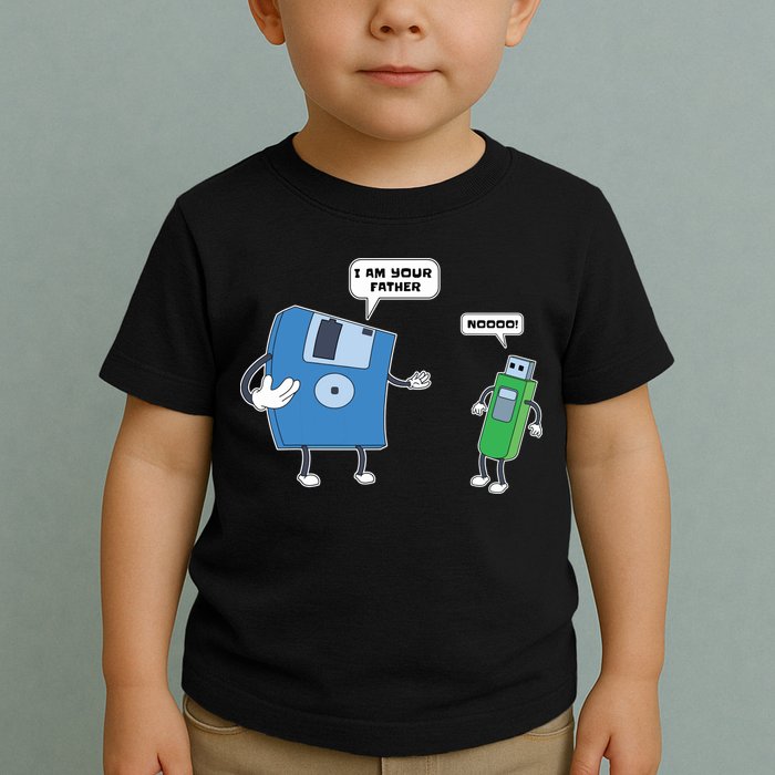 Computer Engineering I Men Father Son Floppy Disk Engineer Short Sleeve Toddler T-Shirt