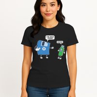 Computer Engineering I Men Father Son Floppy Disk Engineer Short Sleeve Womens T-Shirt