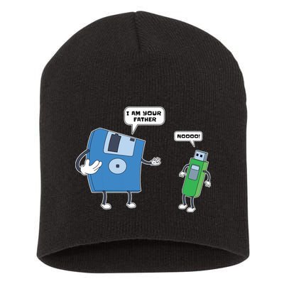 Computer Engineering I Men Father Son Floppy Disk Engineer Short Sleeve Short Acrylic Beanie