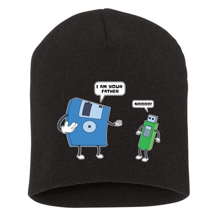 Computer Engineering I Men Father Son Floppy Disk Engineer Short Sleeve Short Acrylic Beanie