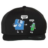 Computer Engineering I Men Father Son Floppy Disk Engineer Short Sleeve Wool Snapback Cap