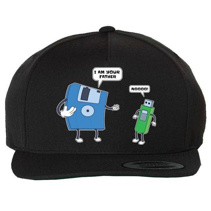 Computer Engineering I Men Father Son Floppy Disk Engineer Short Sleeve Wool Snapback Cap