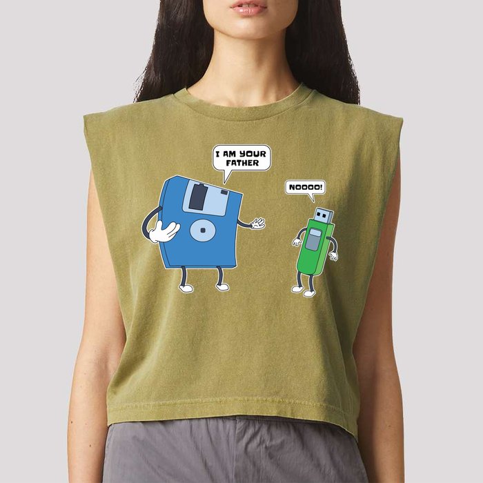 Computer Engineering I Men Father Son Floppy Disk Engineer Short Sleeve Garment-Dyed Women's Muscle Tee