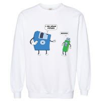 Computer Engineering I Men Father Son Floppy Disk Engineer Short Sleeve Garment-Dyed Sweatshirt