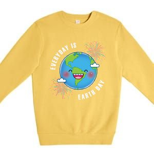 Cute Everyday Is Earth Day Climate Change Awareness Gift Premium Crewneck Sweatshirt