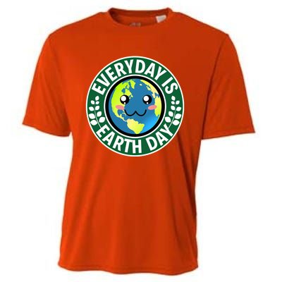 Cute Everyday Is Earth Day Environtal Eco Planet Gift Cooling Performance Crew T-Shirt