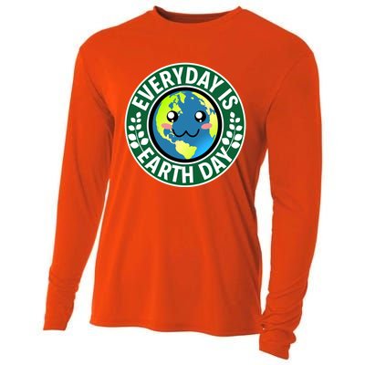 Cute Everyday Is Earth Day Environtal Eco Planet Gift Cooling Performance Long Sleeve Crew