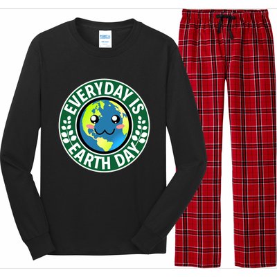 Cute Everyday Is Earth Day Environtal Eco Planet Gift Long Sleeve Pajama Set